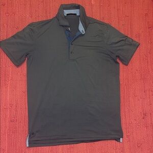 Greyson Turnbury Navy Striped Polo Shirt